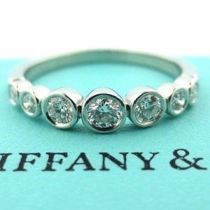Platinum Tiffany Jazz Graduated Diamond Band Ring